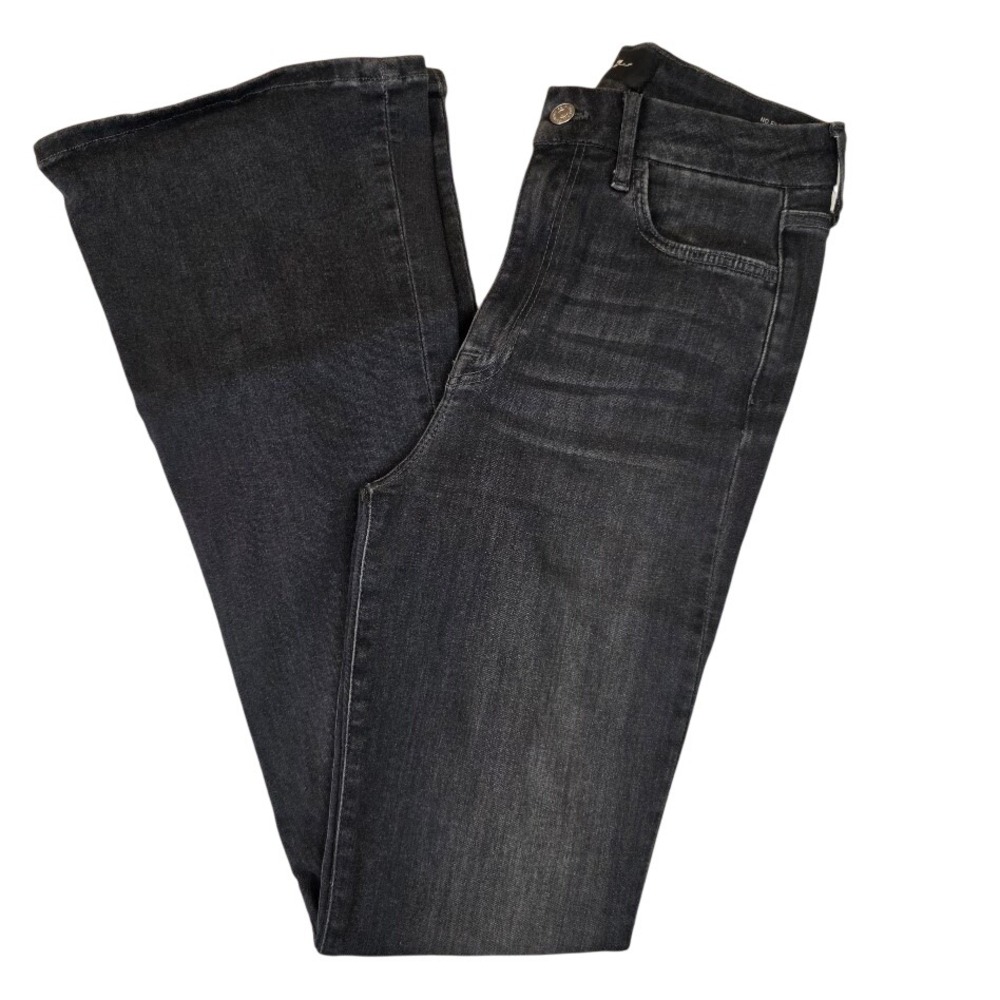 7 For All Mankind Womens 29 Ultra High Rise Skinny Boot Jeans Charcoal 33" Leg